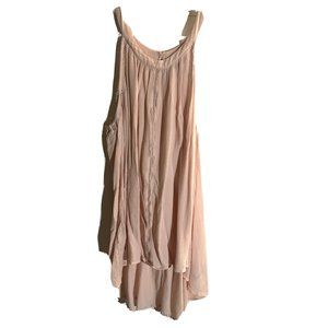 Torrid Cream Tank 22/24 3X Blush Pink Tanktop Hi Low Hem Summer Flirty Date